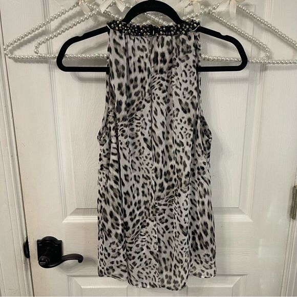 Jennifer Lopez Rhinestone Leopard Halter Top - Picture 4 of 9